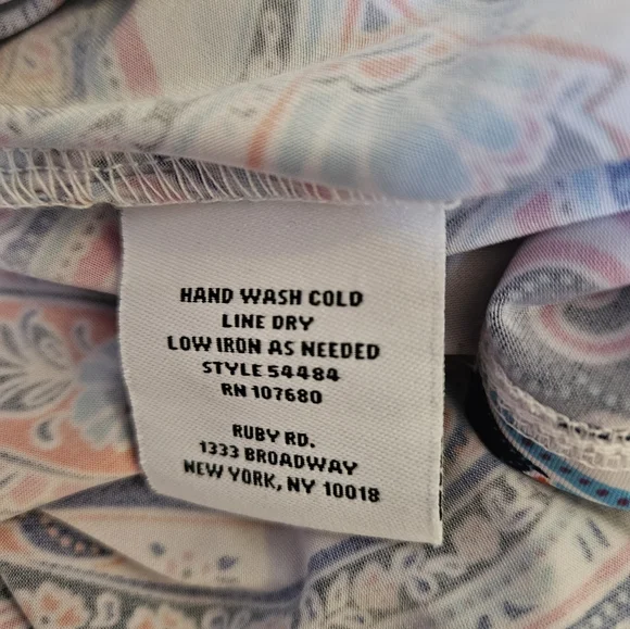 Ruby Rd. Cinched Sleeveless Paisley Dress - Picture 12 of 12